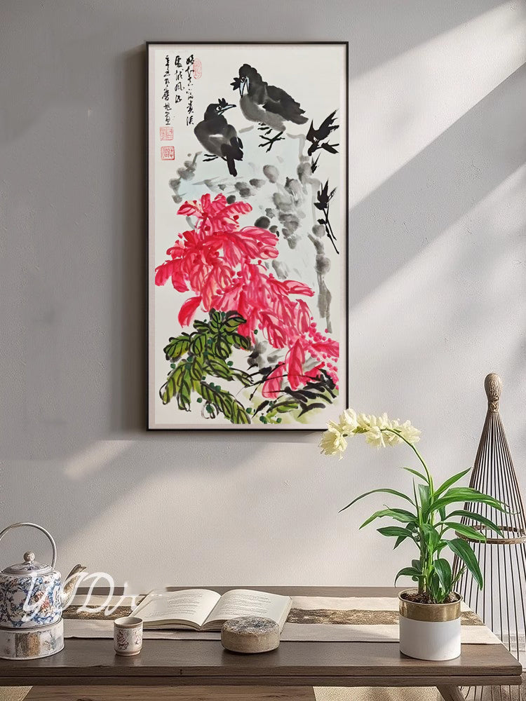 孔庆旭手绘花鸟