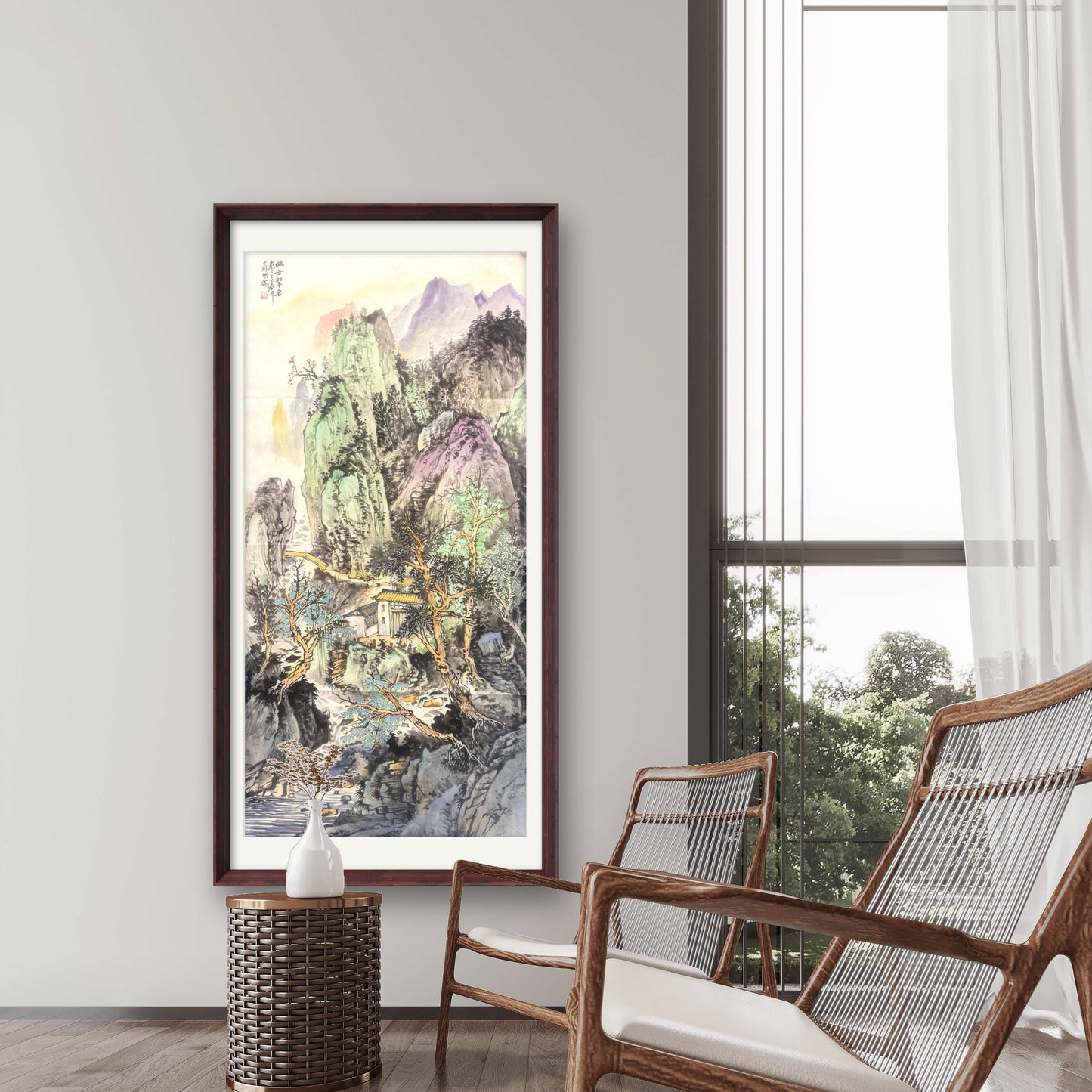 苏珊手绘山水画
